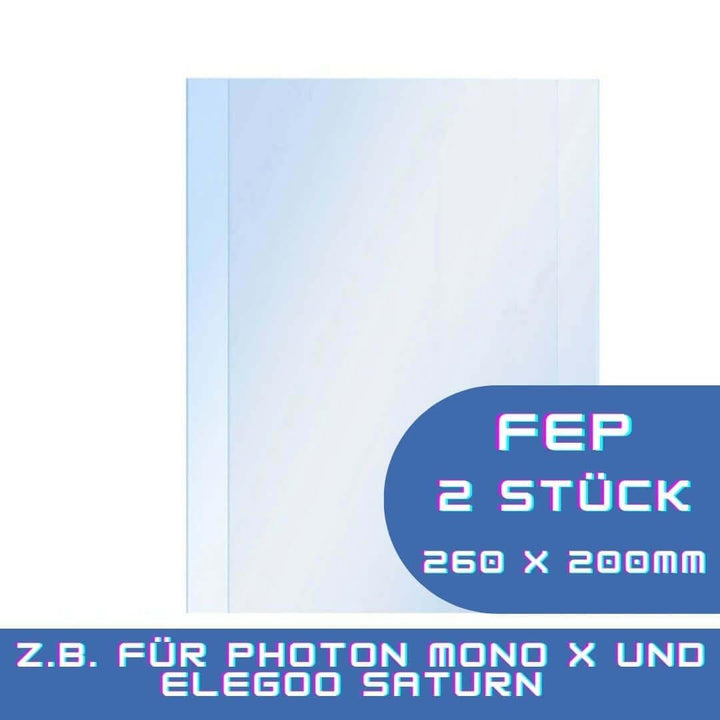 FEP Folie Photon Mono X oder Saturn - 260x200mm Zubehör Resin 3ddruckboss